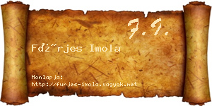 Fürjes Imola névjegykártya